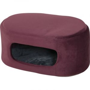 Zolux Coussin grotte ovale bordeaux Louise 55 x 32 x hauteur 29 cm pour chat