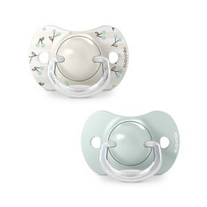 Suavinex Lot de 2 Sucettes Symétriques SX Pro Birdies Vert - 0/6 Mois