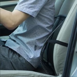 Coussin de soutien lombaire - SANLIN BEANS - Universel - Gris - 39x46 cm - Quatre saisons