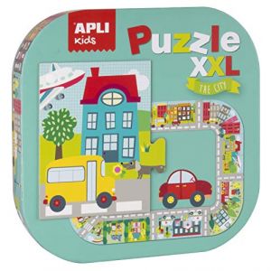 Image de APLI Kids 16578 Puzzle Géant De 20 Pièces Xxl « Circuit La Ville » 16578