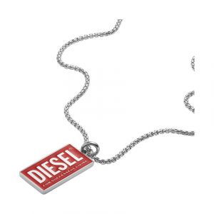 Diesel Collier Homme Single dogtags Argenté DX1368040