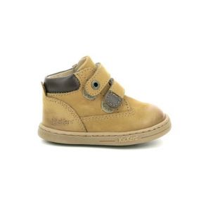 Kickers Bottillons Cuir Tackeasy Beige - Couleur Beige - Taille 23