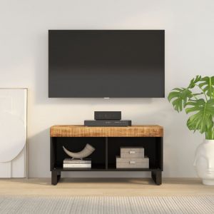 VidaXL Meuble tv 85x33x43,5 cm bois massif de manguier Brun