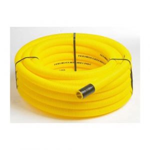 Gaine pour réseaux enterrés en polyéthylène jaune, Diam.50 mm, L.25 m
