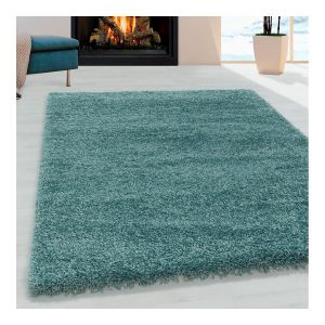 Allotapis Tapis shaggy design uni rectangulaire Gadol 160x230 Vert d'eau