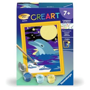 Ravensburger CreArt Kids 8x12 cm - Numéro d'art - Bébé Dauphin - Kit de Peinture par numéros - Dès 7 Ans - 25993