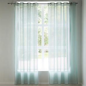 Voilage en &eacute;tamine KAOLIN - vert c&eacute;ladon