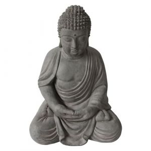 Statue By SIGRIS Bouddha Oriental 023655 Gris