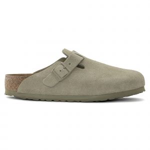 Birkenstock Sabots Boston LEVE Faded Khaki Kaki - Taille 37,38,39,40,41,42,43,44,45,46
