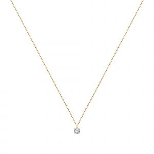 Cleor Collier en or 375/1000 et diamant