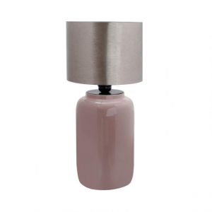 Prix Lampe à Poser Design Tino 43cm Vieux Rose & Argent