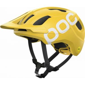 Image de Poc Axion Race MIPS Casque de vélo Unisex-Adult, Aventurine Yellow Matt, XS (48-52cm)