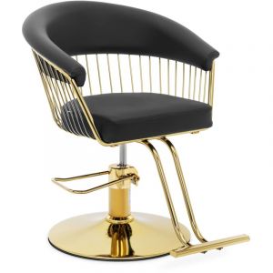Fauteuil de coiffeur Repose-pieds Réglable Chaise de barbier 200 kg Lyme Black