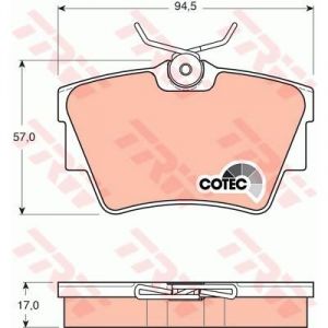 Trw Jeu de 4 plaquettes de frein &agrave; disque RENAULT TRAFIC, NISSAN PRIMASTAR, OPEL VIVARO (161GDB1479)