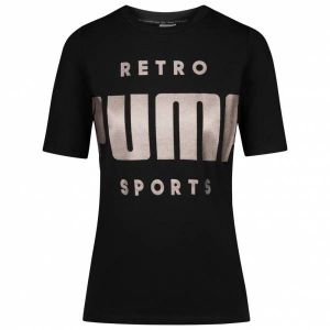 Puma T-shirt RETRO TEE COTTON Noir - Taille EU S,EU M,EU L,EU XS