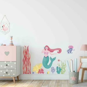 Draeger la carterie Sticker mural PETITE SIRENE Multicolore