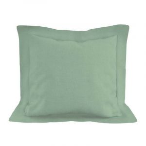 Image de Soleil d'Ocre Taie d'oreiller en coton 57 fils 63x63 cm UNI vert d'eau, par Vert