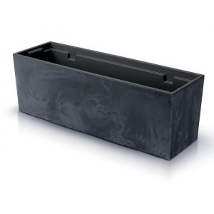 Urbi Case Beton Effect Pot, avec dépôt, dimensions (mm) 580x180x195, couleur anthracite - Noir