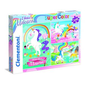 Clementoni Puzzle Licornes 3 x 48 Pièces Super Color