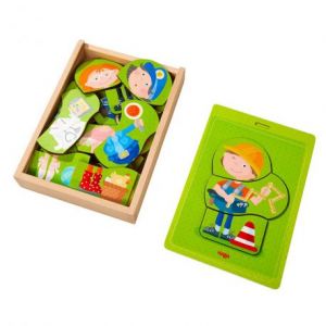 Haba Puzzle en bois beroepenmix 24 pièces
