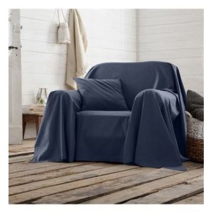 Jeté de fauteuil ou de canapé, Scenario Bleu Couleur Bleu Taille 250 x 350 cm