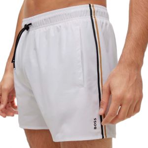 Boss Effect Maillot de bain Signature Homme Blanc