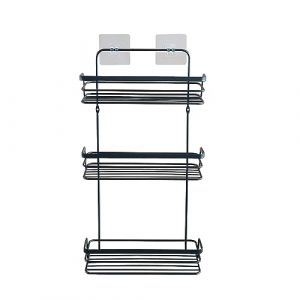 Douceur d'intérieur, Serviteur de Douche (26.4 x 10.5 x 49.5 cm) Filaire Premium Noir, Métal