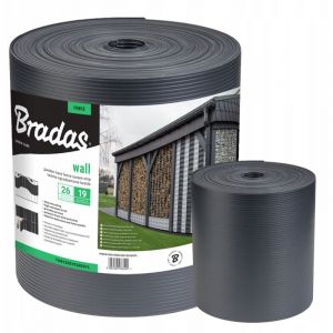 Bradas Bande brise-vue SOLID - cl&ocirc;ture & balcon - 19 cm x 26 m - 1200 g/m&sup2; - gris fonc&eacute; RAL 7021