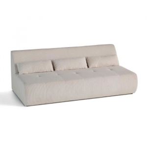 Onyx - canapé droit 3 places - en velours côtelé - beige - Beige