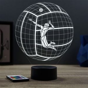 Lampe de chevet veilleuse Volley Smash avec télécommande - Cadeau anniversaire surprise Collection Déco
