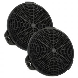 Vhbw 2x Filtres &agrave; charbon actif compatible avec Cooke & Lewis CLCH60LKBL, CLCGS90, CLCGS60, CLCGLEDS60, CLCGLEDB60 hotte aspirante - 13,25 cm
