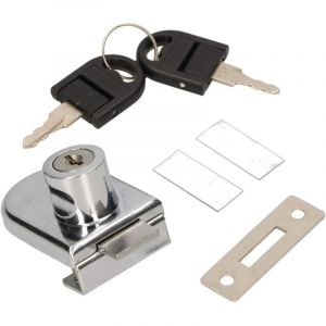 KOTARBAU Verrou de porte en verre - Serrure de bureau - Pendule en verre - Pour armoire, vitrine, meuble