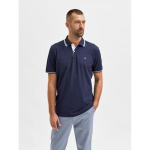 Selected Polo Manche Courte Aze Sport S Navy Blazer