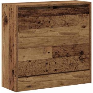 VidaXL Armoire &agrave; chaussures avec stockage Bois Ancien 60 x 21 x 57 cm