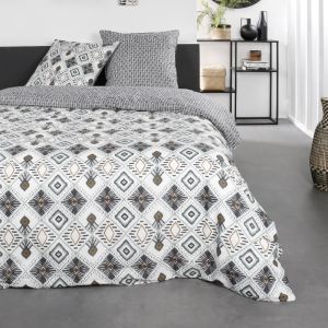 Today Parure De Lit Double "Sunshine" En Coton Imprimé Motifs Tribals - Multicolore - 220 X 240 Cm