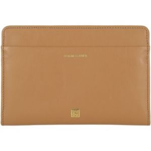 DUDU Portefeuille Femme en Cuir Souple Nappa Pochette avec Double Aimant Zip Porte-Cartes de Cr/édit Ambre