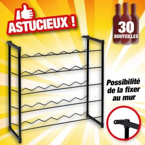 Outiror CASIER RANGE BOUTEILLES EN MÉTAL d'une capacité de 30 bouteilles