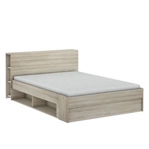Image de home24 Lit 140x190/200 cm STORAGE imitation chêne