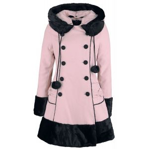 Image de Manteau d'hiver Rockabilly de Hell Bunny - Manteau Sarah Jane - XS à 4XL - pour Femme - rose clair