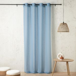LINDER Voilage &agrave; ?illets 150x240cm KAOLIN-Bleu ciel