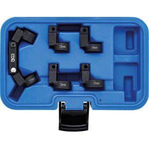 BGS Jeu De Cl&eacute;s &Agrave; Tuyauter | Flexible | 5 T&ecirc;tes Interchangeables | Empreinte 10Mm (3/8') | 11 - 17Mm 6895