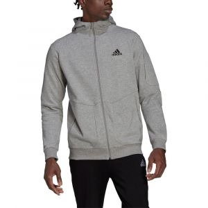 Adidas Sweat Avec Fermeture Gmdy M Medium Grey Heather