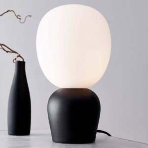 Belid Buddy - Lampe de Table 1 Lumière Globe Structure Noire, Opale, G9