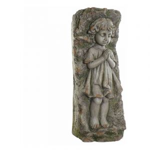Planter DKD Home Decor Fibreglass Grey Angel (29 x 22 x 74 cm)
