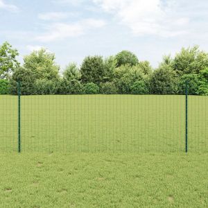 VidaXL Clôture Euro Pack De 2 Vert Plastique, Métal