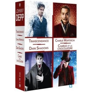 Coffret Johnny Depp : Transcendance + Charlie Mortdecai + Dark Shadows + Charlie et la chocolaterie