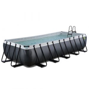 Exit Toys Piscine Black Leather 540x250x100cm avec pompe filtrante à sable - noir