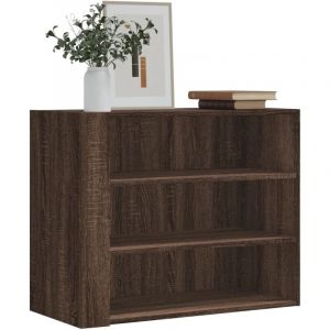 VidaXL Armoire murale ch&ecirc;ne marron 75x35x60 cm bois d'ing&eacute;nierie, armoire suspendue, placard mural, armoire de salle de bain murale, armoire flottante