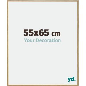 Yd. Your Decoration - Cadre 55x65 cm - Cadre Photo en Plastique Avec Verre acrylique - Anti-Reflet - H&ecirc;tre Clair - Cadre Decoration Murale - Evry