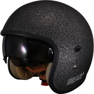 Casque jet gris pour homme femme Torx Taille L Harry Glitter Matt
